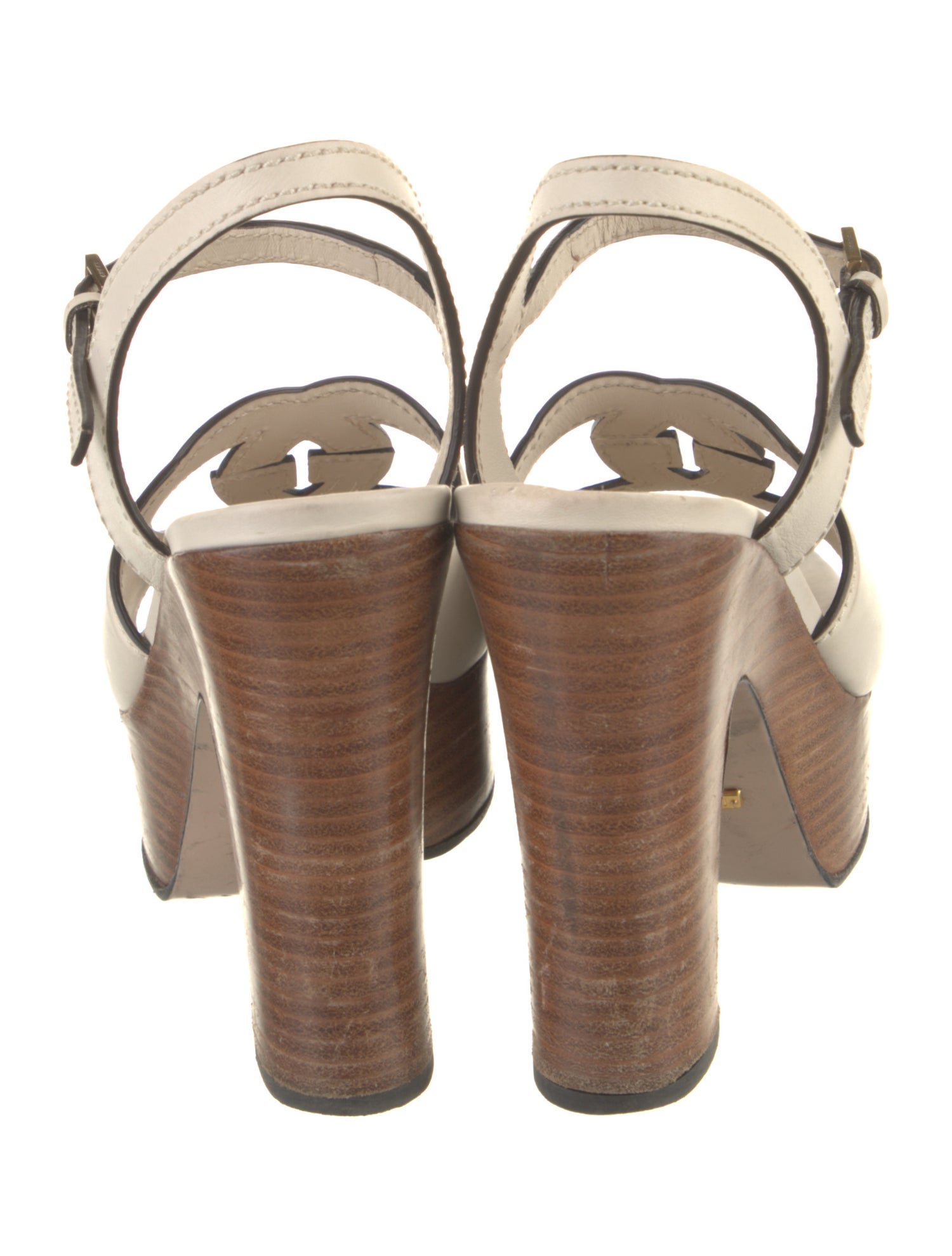 Gucci Interlocking G Logo Leather Sandals